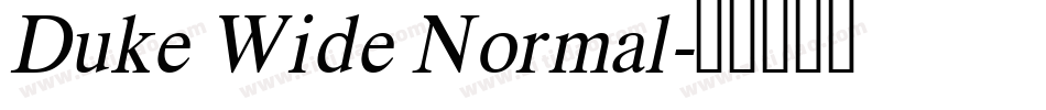 Duke Wide Normal字体转换